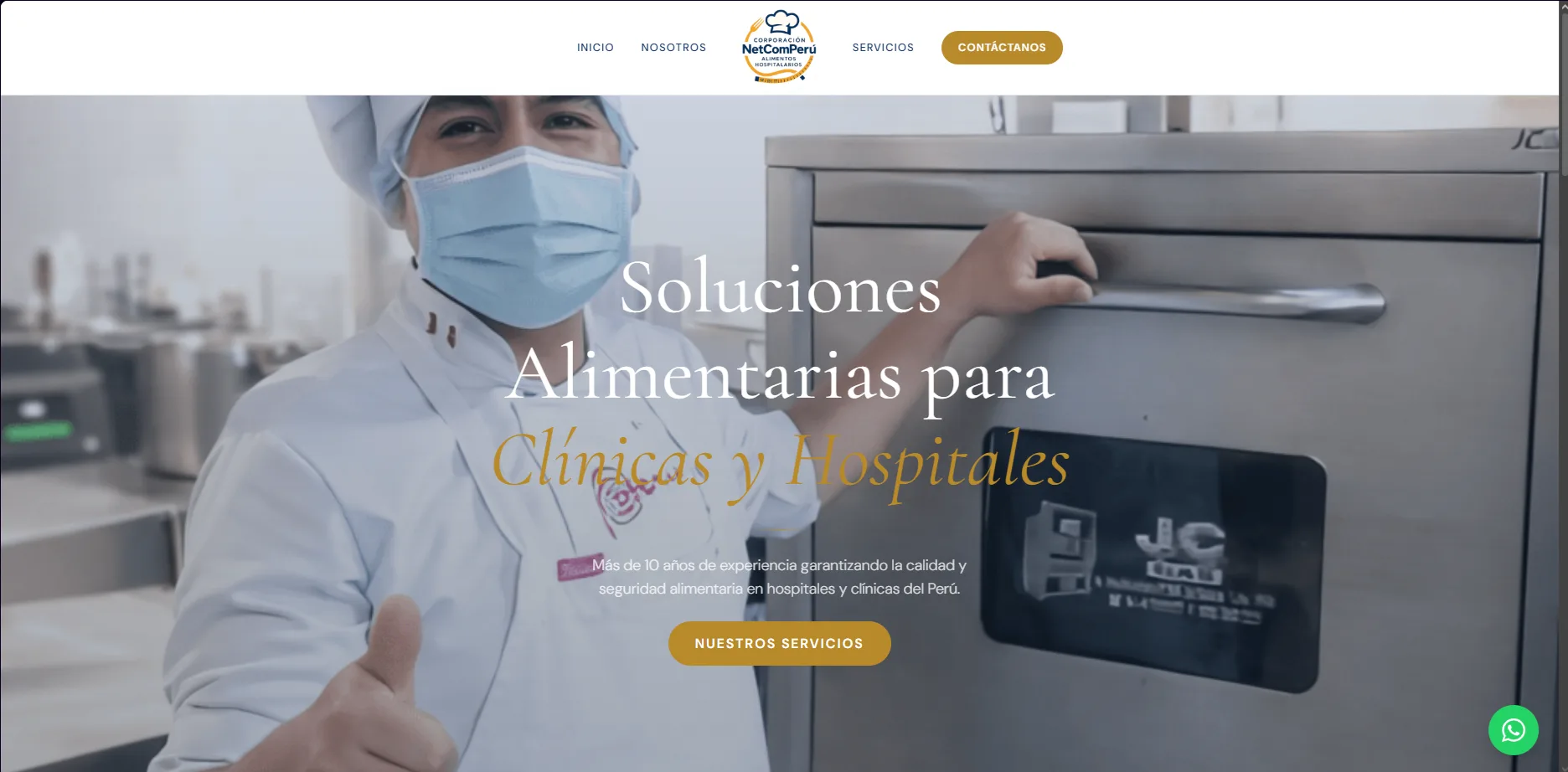 Página web para productos de limpieza