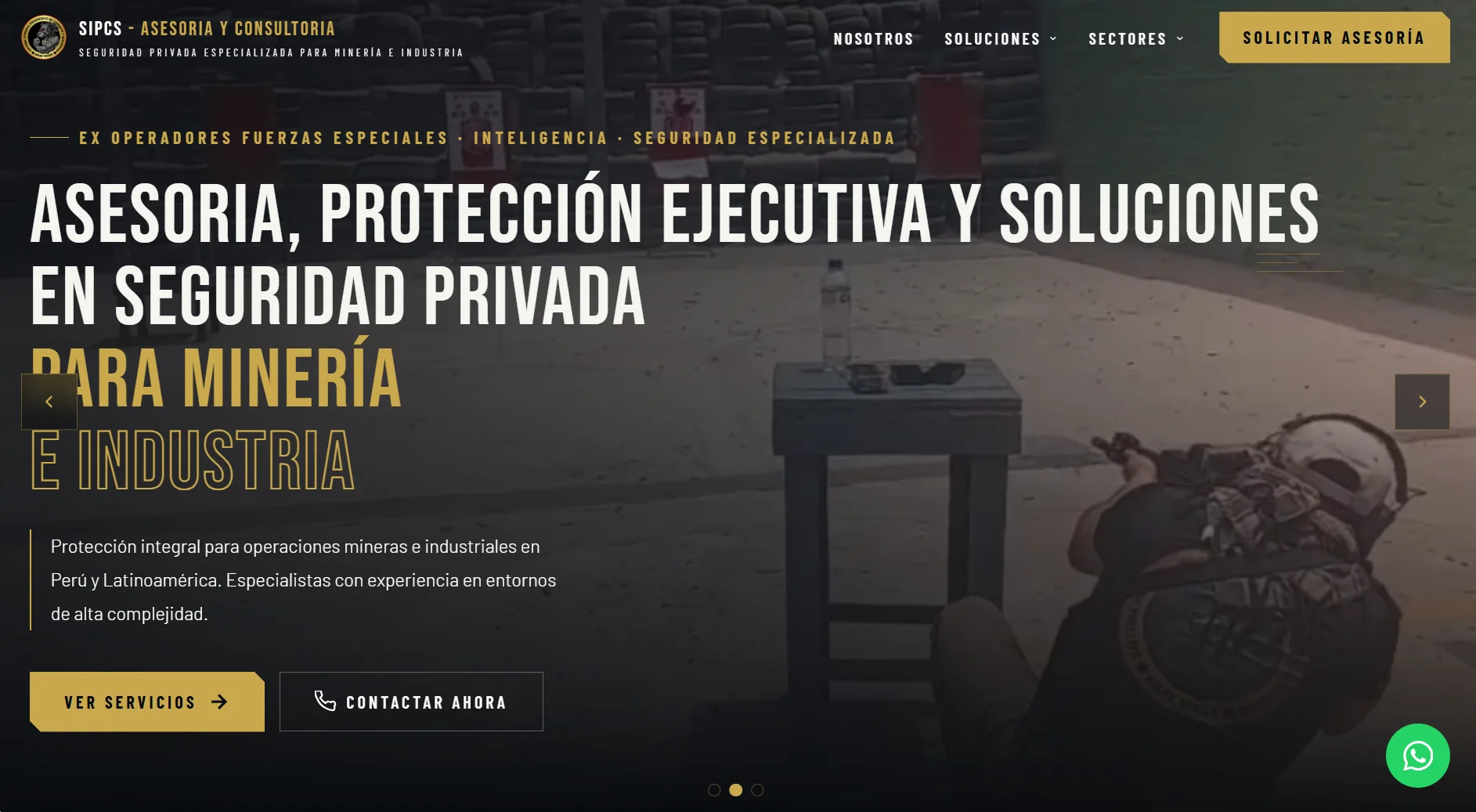 Página web para empresa de seguridad privada y consultoría